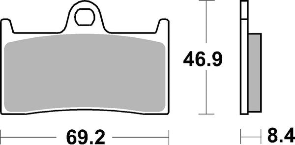 Sbs DS Racing Dual Sintered Brake Pads For Yamaha YZF-R6 600 2017-2026 966DS-1