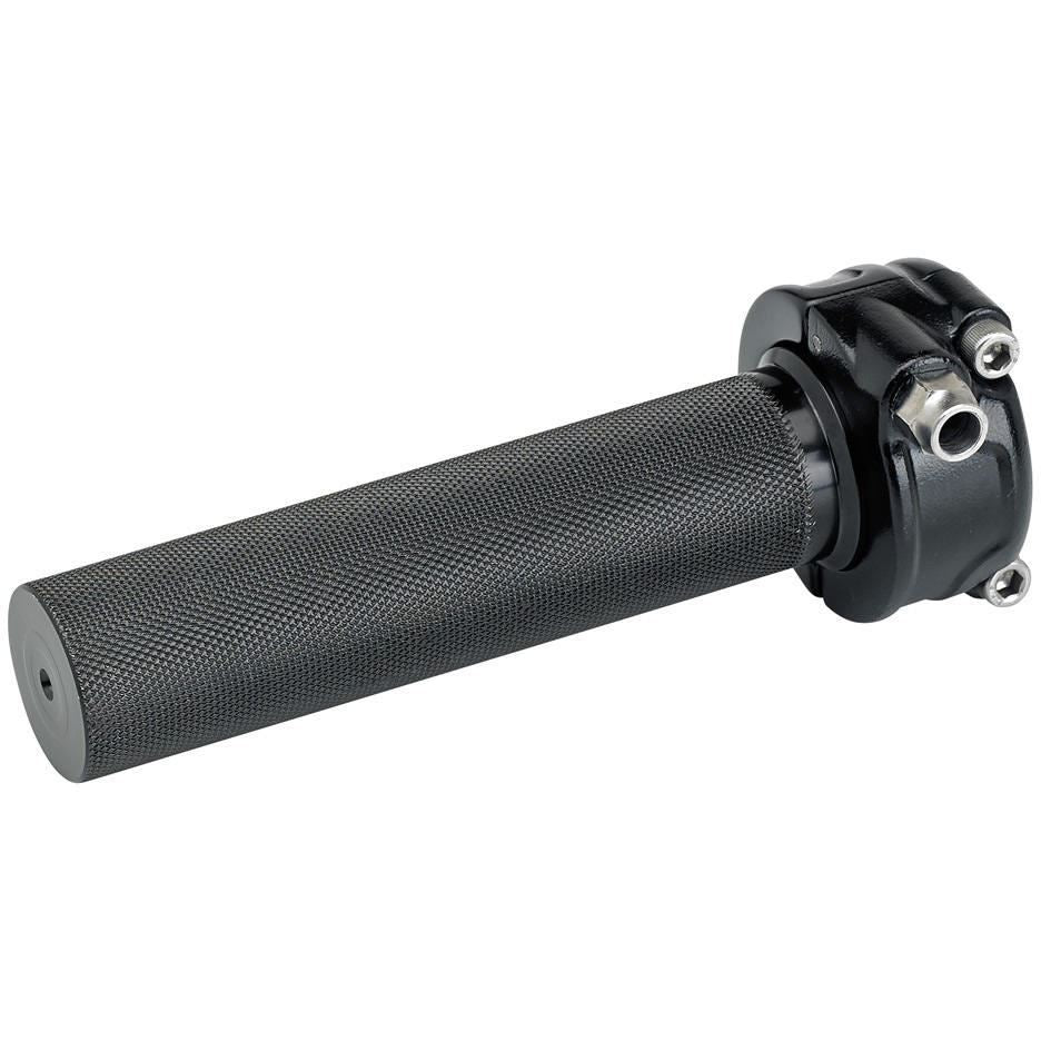 Biltwell Cast Whiskey Throttle 1" Single - Black For V-Twin Motorcycle