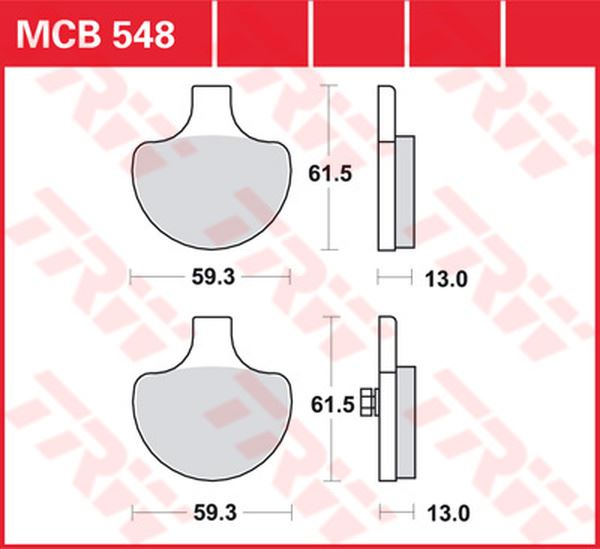 Trw All Round Sintered Metal Brake Pads For Harley FLSTSB 1584 1984-2011 MCB548