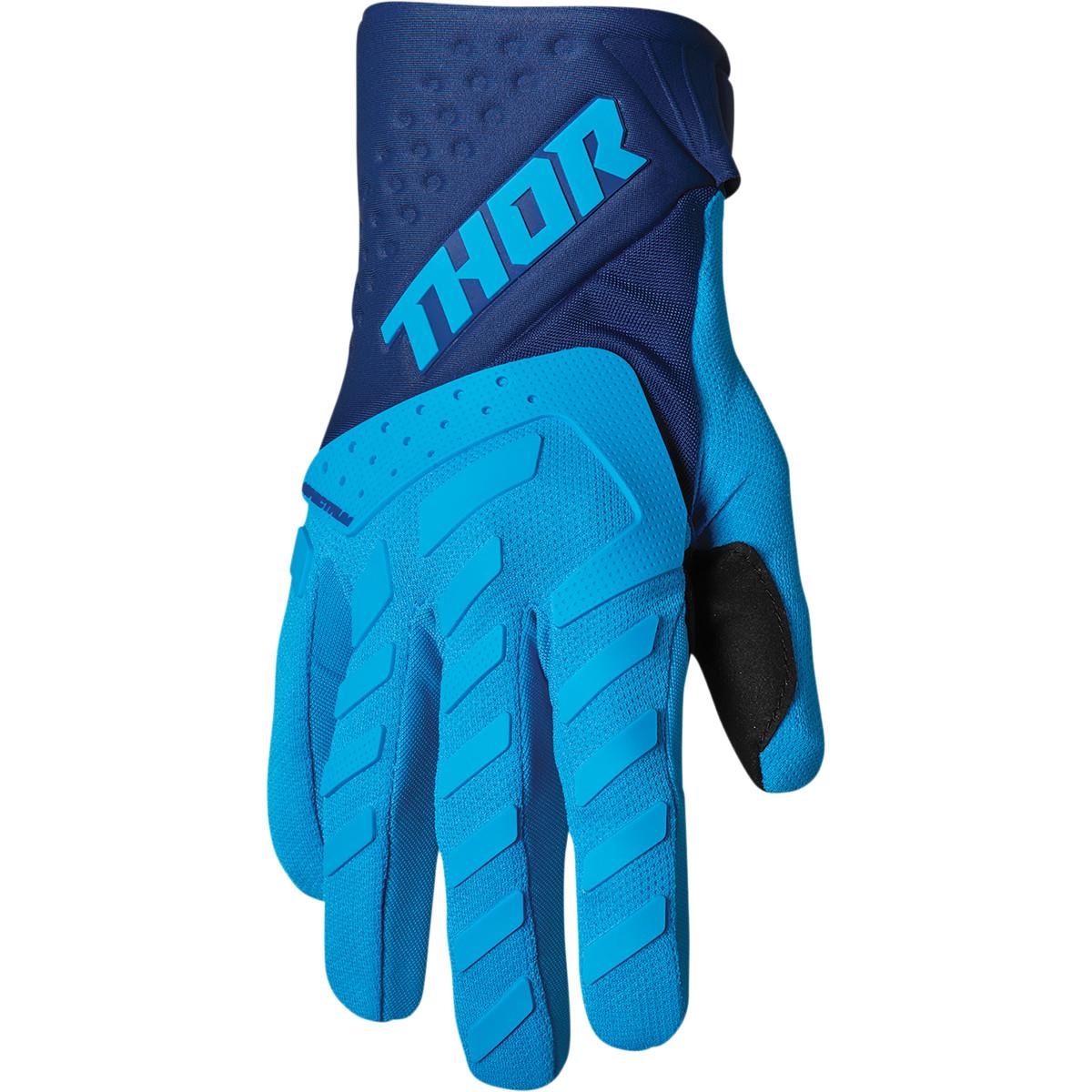 THOR Youth Spectrum MX Motorcross Gloves Blue/Navy 2023 Model
