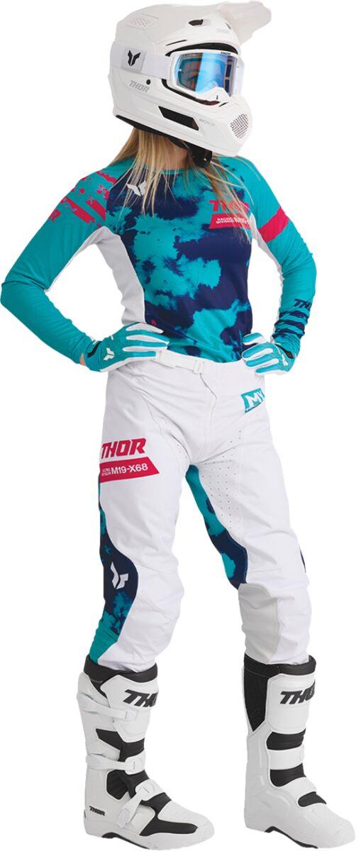 THOR Women's Launchmode Bleach Pants White/Blue