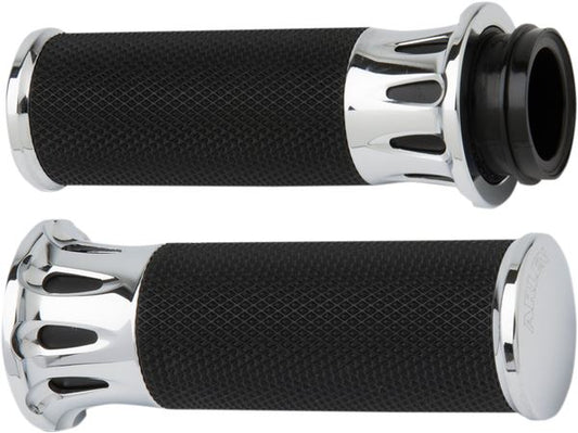 Arlen Ness Fusion Deep Cut Grips Black For HD FLTRXSE 1977 07-24 07-318