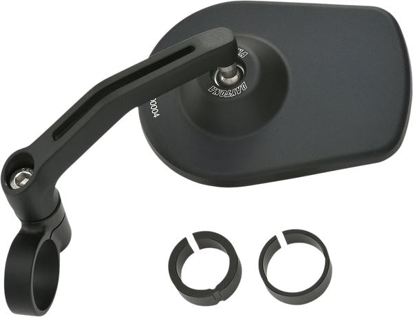 Daytona Aluminum Bar End Mirror Black Side View Handlebar End E-Marked 89474