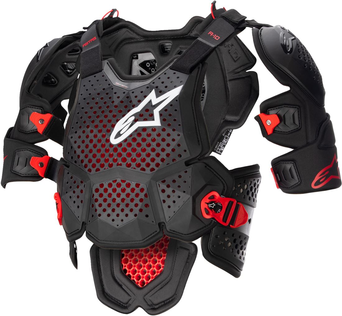 Alpinestars A-10n V2 Full Chest Guard Roost Red Black Grey