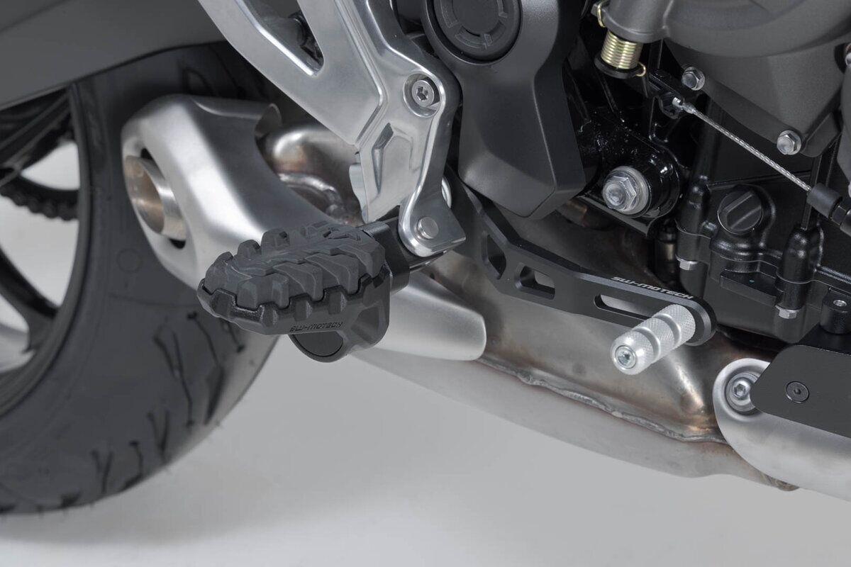 SW-Motech EVO Footrest Kit Silver Steel Pair FRS.11.112.10800