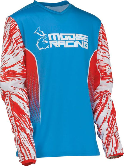 Moose Racing Jersey Youth Agroid Red/White/Blue 24 Model