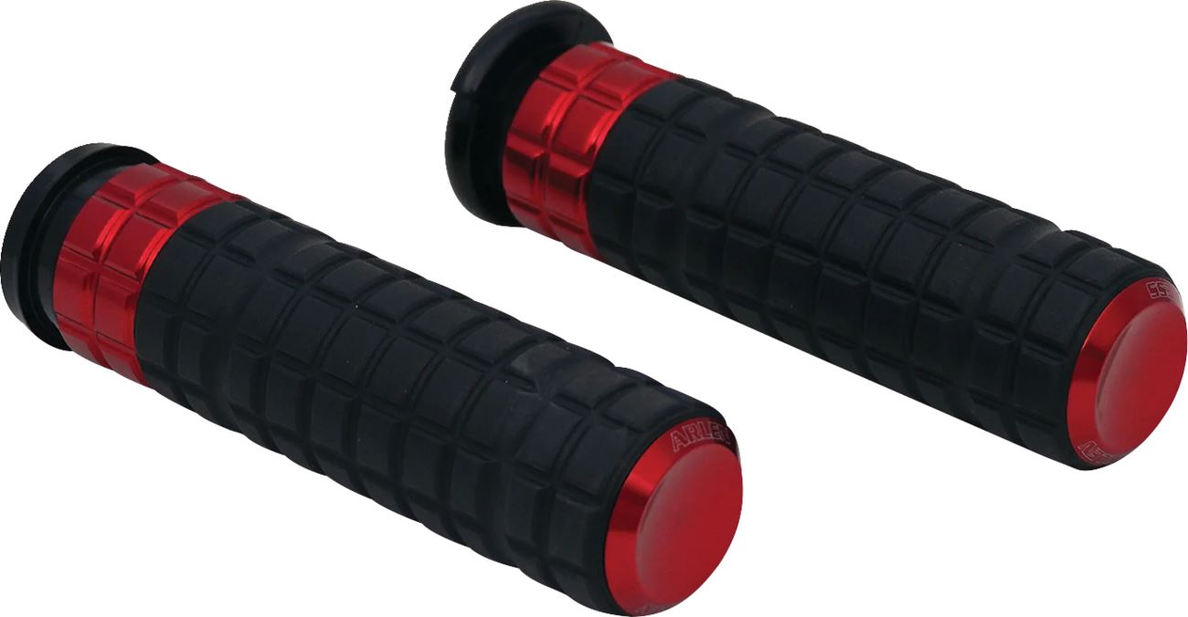 Arlen Ness SpeedLiner Grips Red For Harley Davidson FLHXSE 1977 23-24 500-065