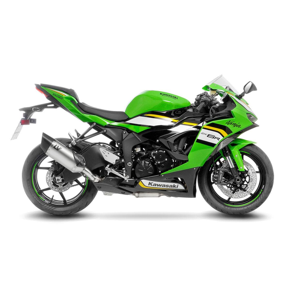 LEOVINCE LV-14R Stainless Steel Slip-On Muffler for KAWASAKI ZX6R 19-26 15625