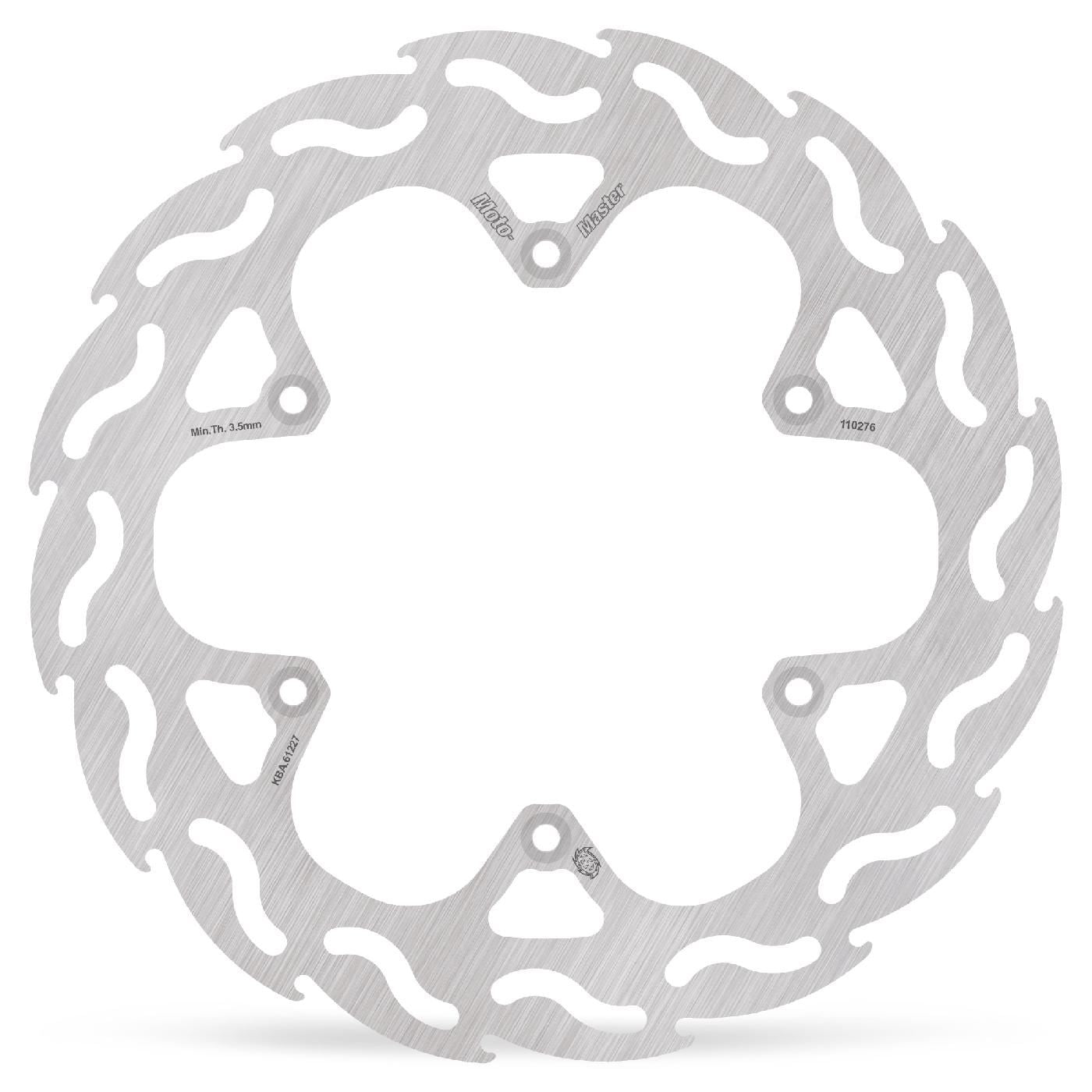 Moto-Master Flame Series Fixed Rotor For Suzuki RM 125 2006-2010 Silver 110276