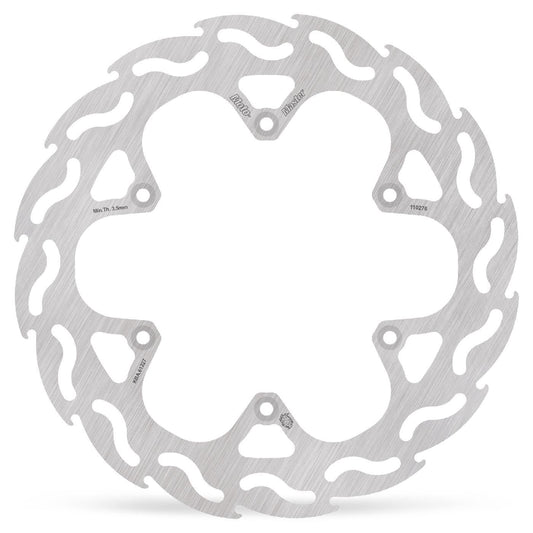 Moto-Master Flame Series Fixed Rotor For Suzuki RM 125 2006-2010 Silver 110276