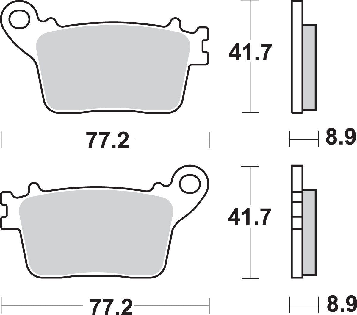 Sbs LS Street Excel Sintered Rear Brake Pads For Suzuki GSX-R 600 06-26 834LS