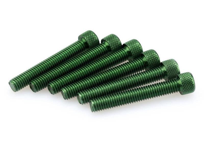 PUIG M8 50mm Allen Screws x 6 Green Universal 0524V