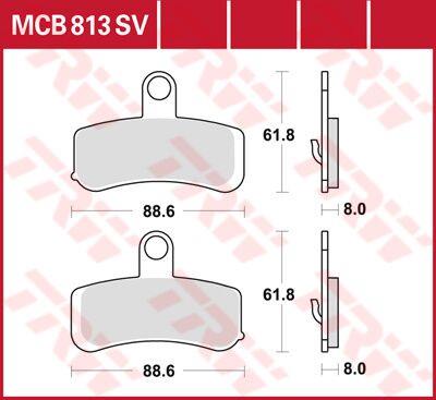 Trw SV Series Sindered Brake Pads For Harley FXDB 1690 2008-2017 MCB813SV