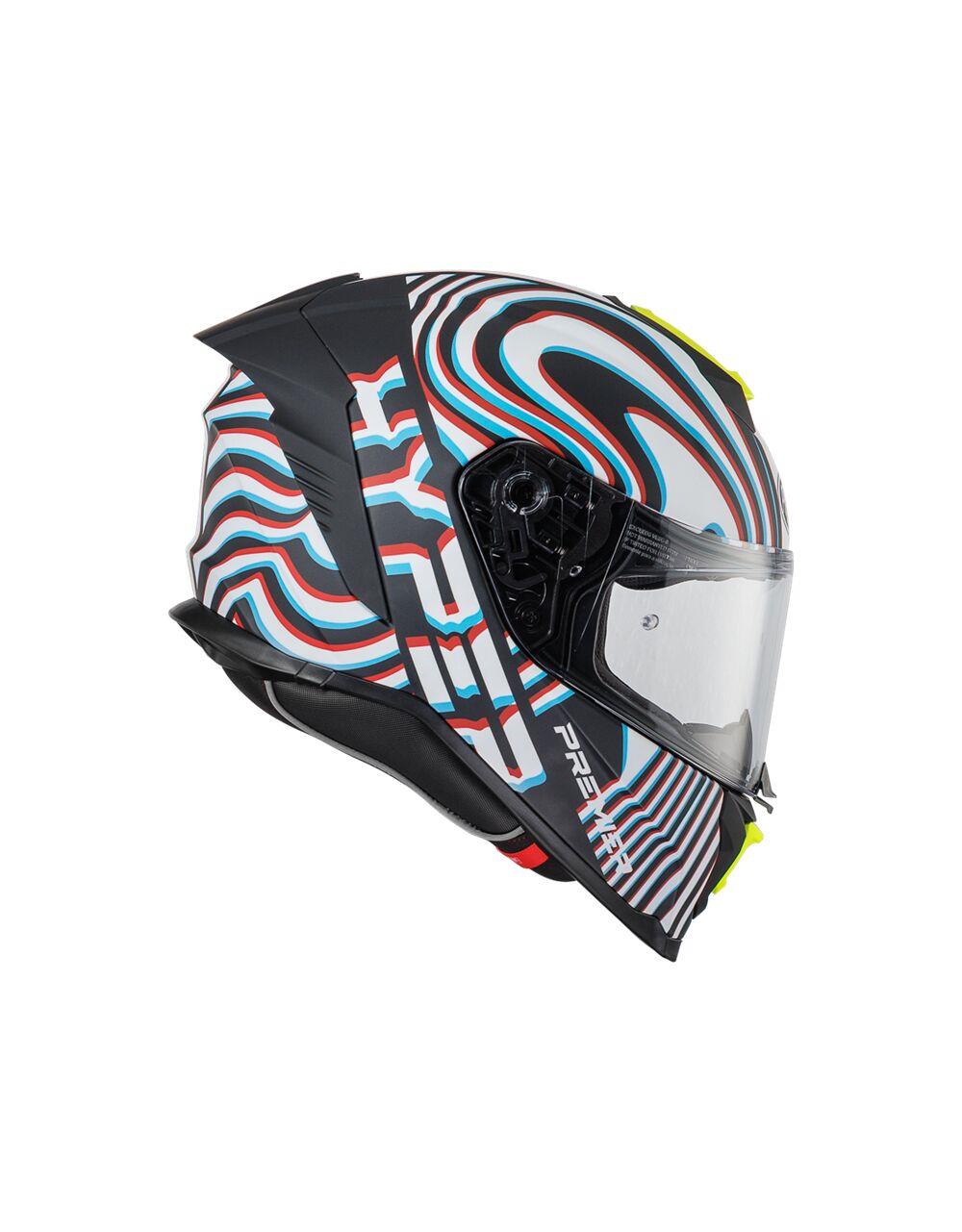 PREMIER HELMETS Hyper White Motorcycle Helmet