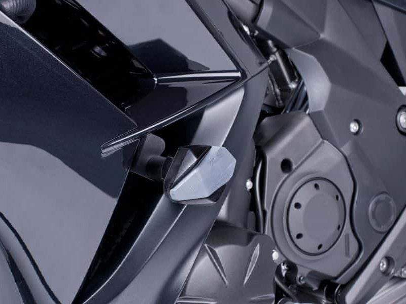PUIG R19 Frame Sliders Black for Kawasaki ER6-F 12-16 6055N