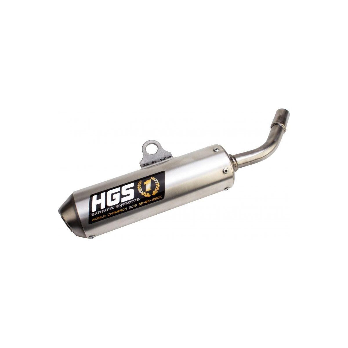 HGS Silencer For Yamaha YZ 65 18-25 Grey/Stainless Steel Yt-618-Ssg