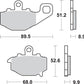 Sbs LS Street Excel Rear Brake Pads For Kawasaki Ninja 1000 SX 1993-2024 687LS