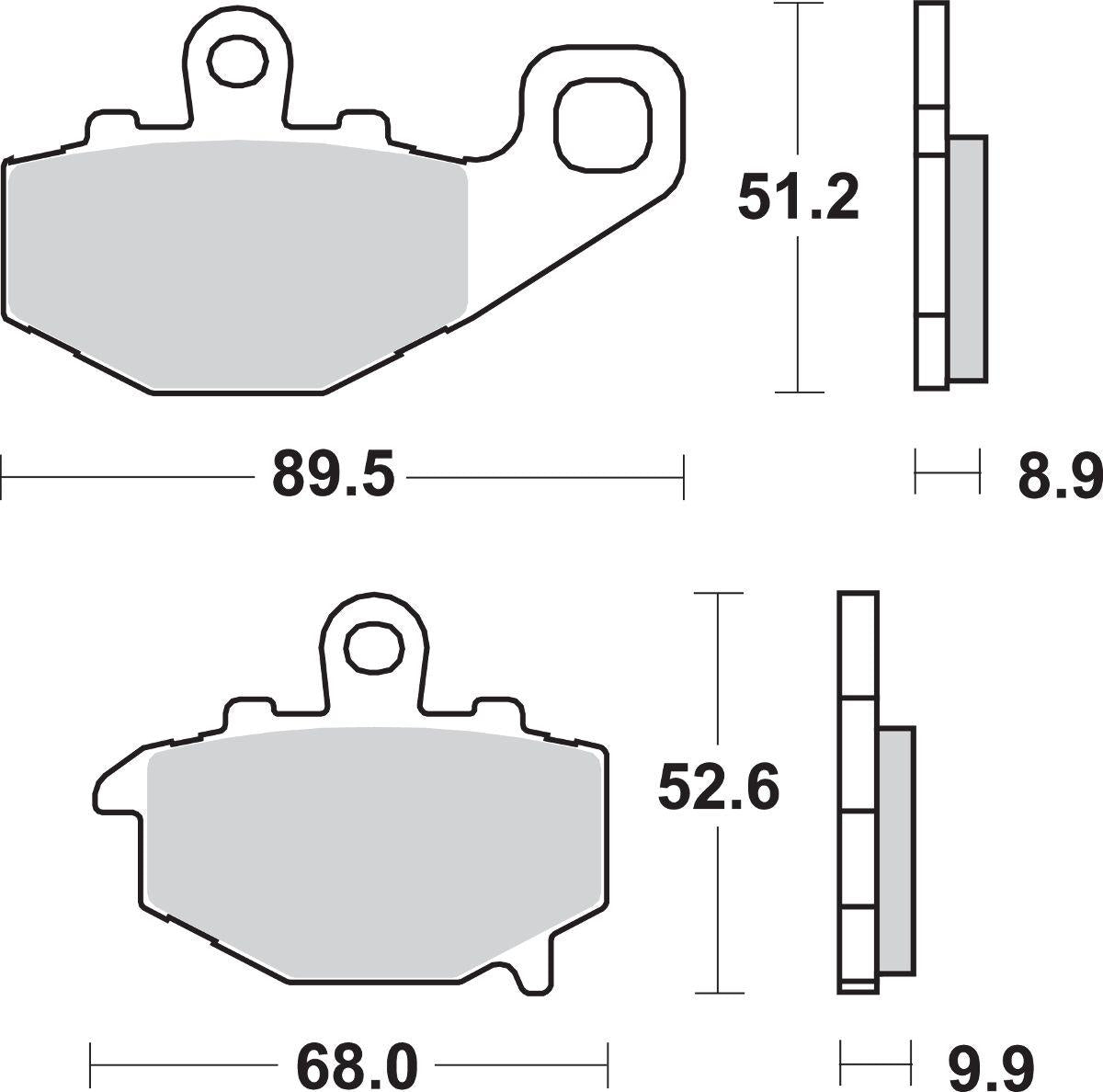 Sbs LS Street Excel Rear Brake Pads For Kawasaki Ninja 1000 SX 1993-2024 687LS