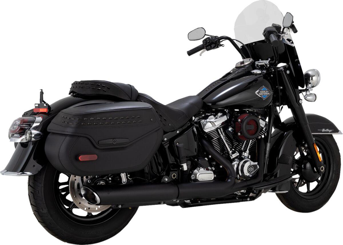VANCE & HINES BLACK Twin Slash Slip-On Muffler for Harley Davidson SOFTAIL 2025 46750