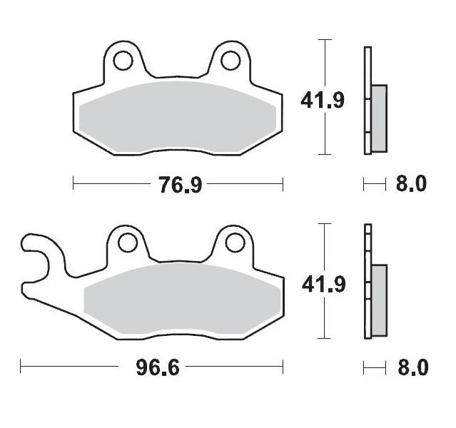 Moto-Master Ceramic Brake Pads For Kawasaki Z 400 1989-2026 Ceramic Set 402904