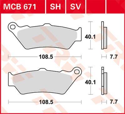 Trw All Round Sintered Metal Brake Pads For BMW K 1600 GT 1993-2024 MCB671