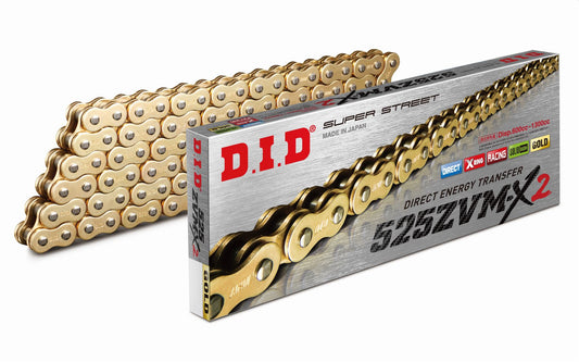 DID Drive Chain 525 ZVMX-2 Gold Rivet ZVMX Series 120 L 4525516135719