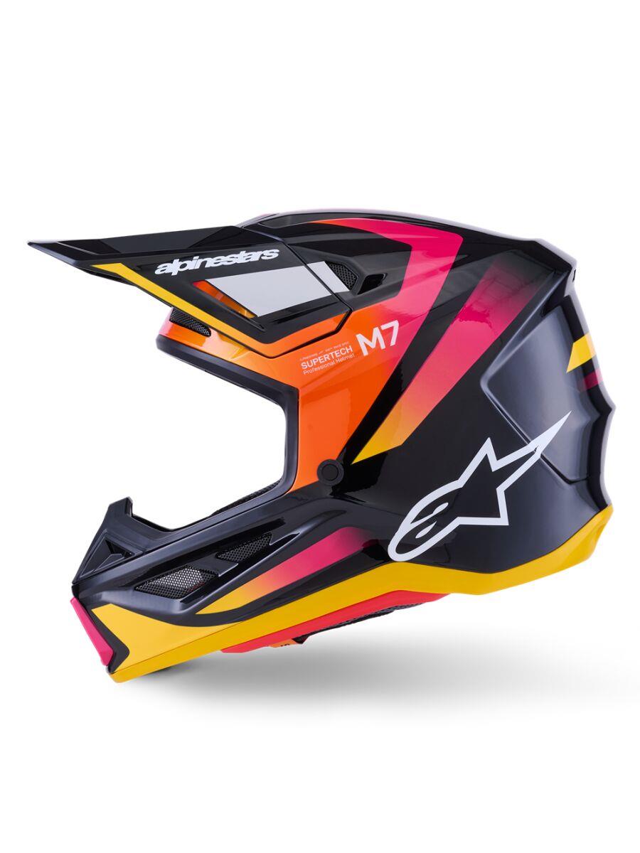 ALPINESTARS SM7 Rise Helmet BLK/YL/PINK 2025 Model