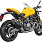 Akrapovic Slip-On Line Muffler CF/TI For Ducati Monster 1200 S 14-20 S-D12SO8-RTBL