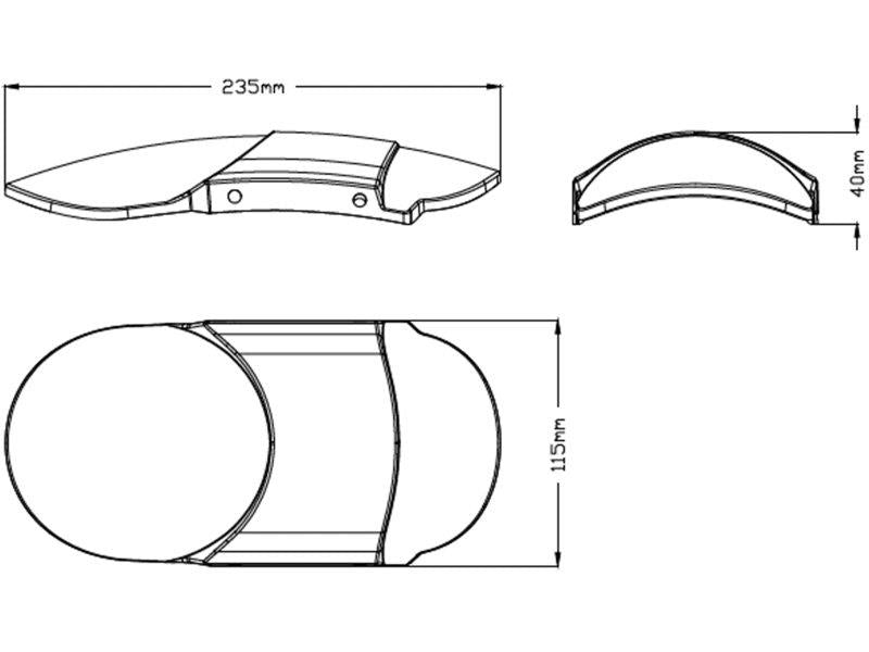 Puig Aluminum Sheet Front Mudguard Black 21138W