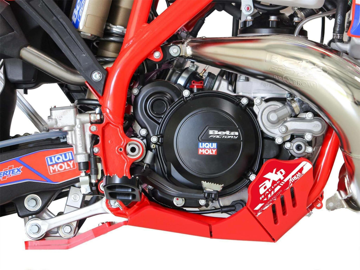 AXP Racing Xtrem Skid Plate For Beta RR 250 2024-2025 HDPE Red AX1753
