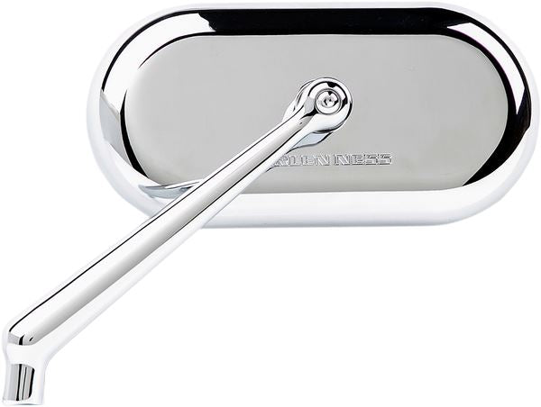 Arlen Ness Forged Oval Mirror Chrome Aluminum Screw-In Left 13-171