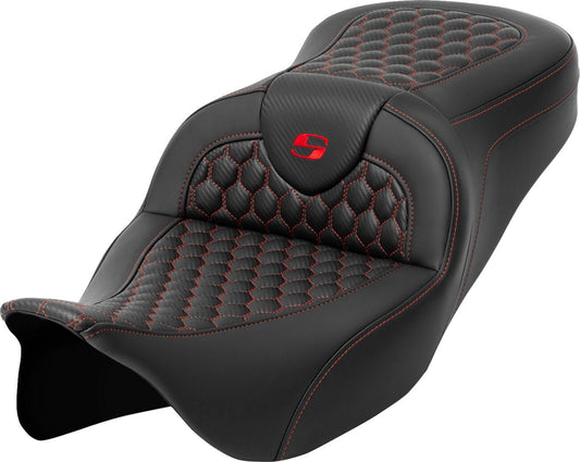 Saddlemen Honeycomb Roadsofa Leather Seat Without Backrest For Harley Davidson FLHXS 1868 ABS 08-23 808-07B-18904