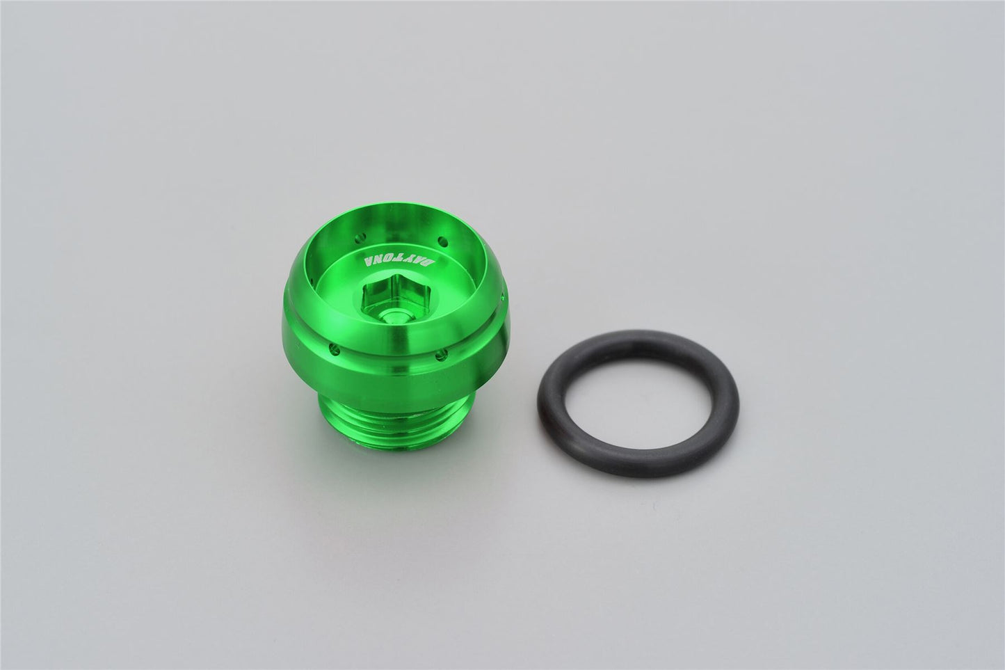 Daytona Bullet Oil Filler Cap M20xP2.5 Green Aluminum with O-ring Easy Open 98402
