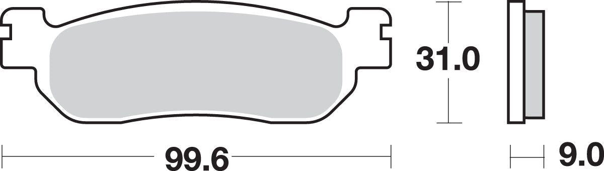 Sbs HF Street Ceramic Organic Brake Pads For Yamaha TW 200 1999-2022 728HF