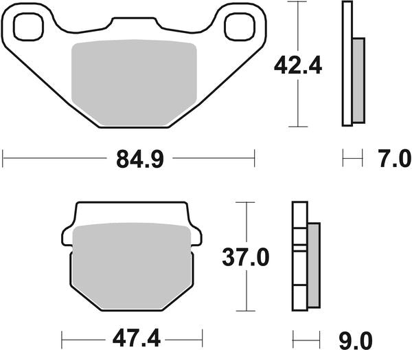 Sbs HF Street Ceramic Organic Brake Pads For Aprilia SX 125 1981-2022 544HF