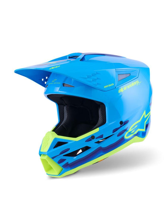 ALPINESTARS SM3 Force Helmet CYAN 2025 Model