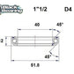 BLACK BEARING HB 40X52X12MM 45 /45 HB-D4