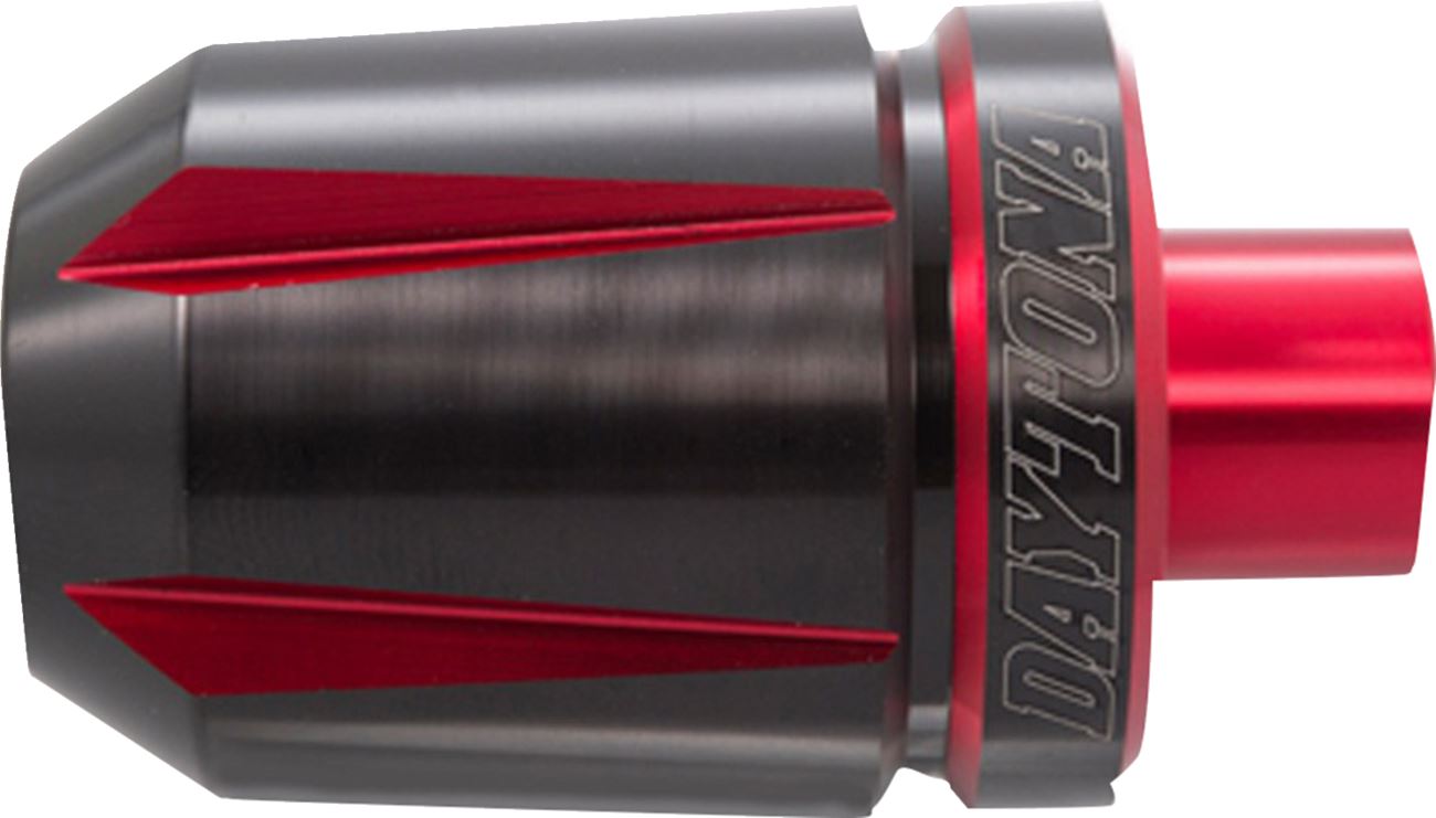 Daytona Scratch Handlebar End Anodized Red/Black Fits 7/8 & 1 Handlebars 87331