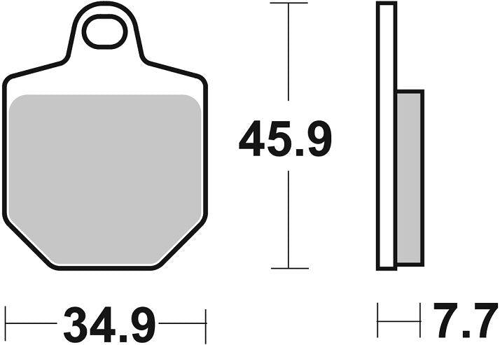 Sbs DC Racing Dual Carbon Brake Pads For Hm Moto CRM-F 500 X 2006-2013 843DC