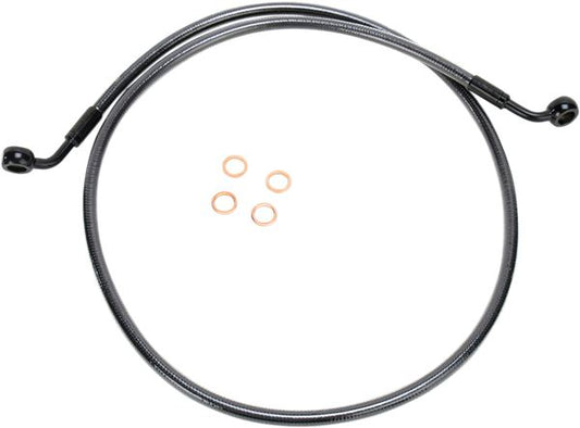 Magnum Shielding Single Disc Front Brake Line For Harley XL 1200 C 86-13 46642SW