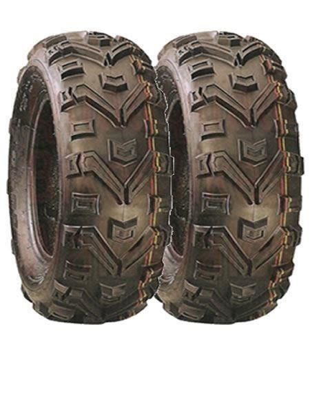 Pair Of Duro Buffalo Quad Tyres 6 Ply 25x10x12 E Marked Road Legal