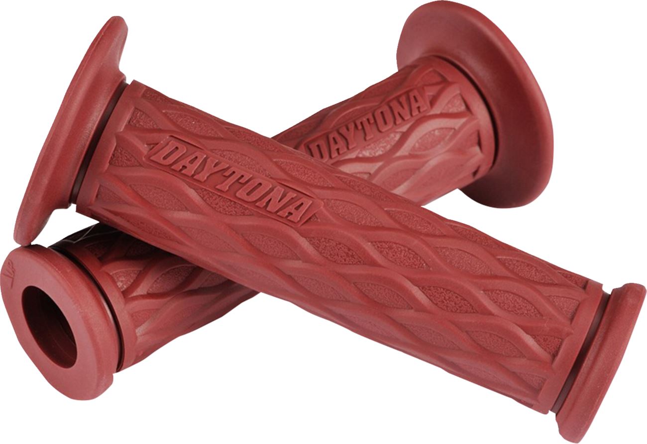 Daytona GRIPPYGRIP GGD-Nami Grip Red 7/8 Handlebar Open End Pair 88563