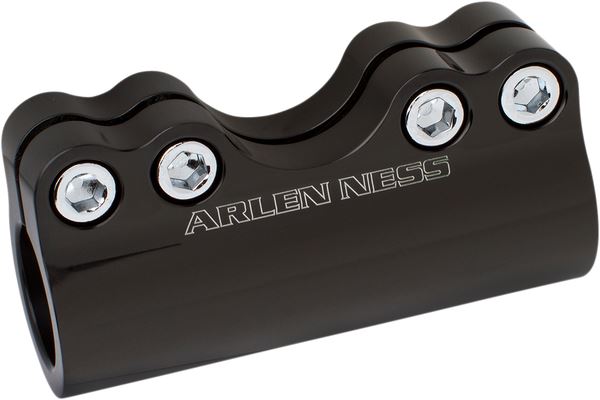 Arlen Ness Handlebar Clamp Black Aluminum Anodized 1-1/4" Diameter 08-052