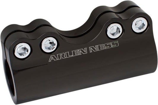 Arlen Ness Handlebar Clamp Black Aluminum Anodized 1-1/4" Diameter 08-052