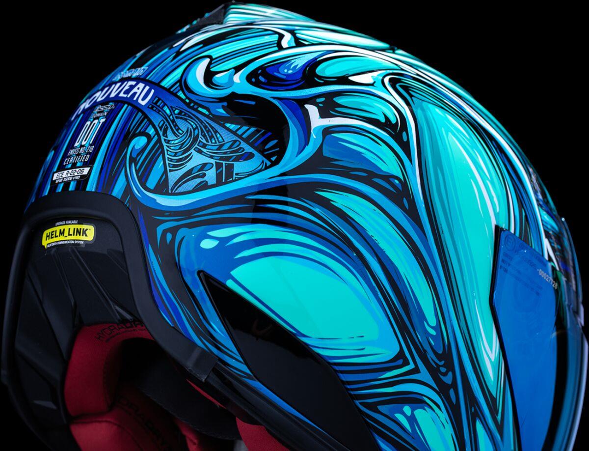 ICON Domain™ Blue Motorcycle Helmet