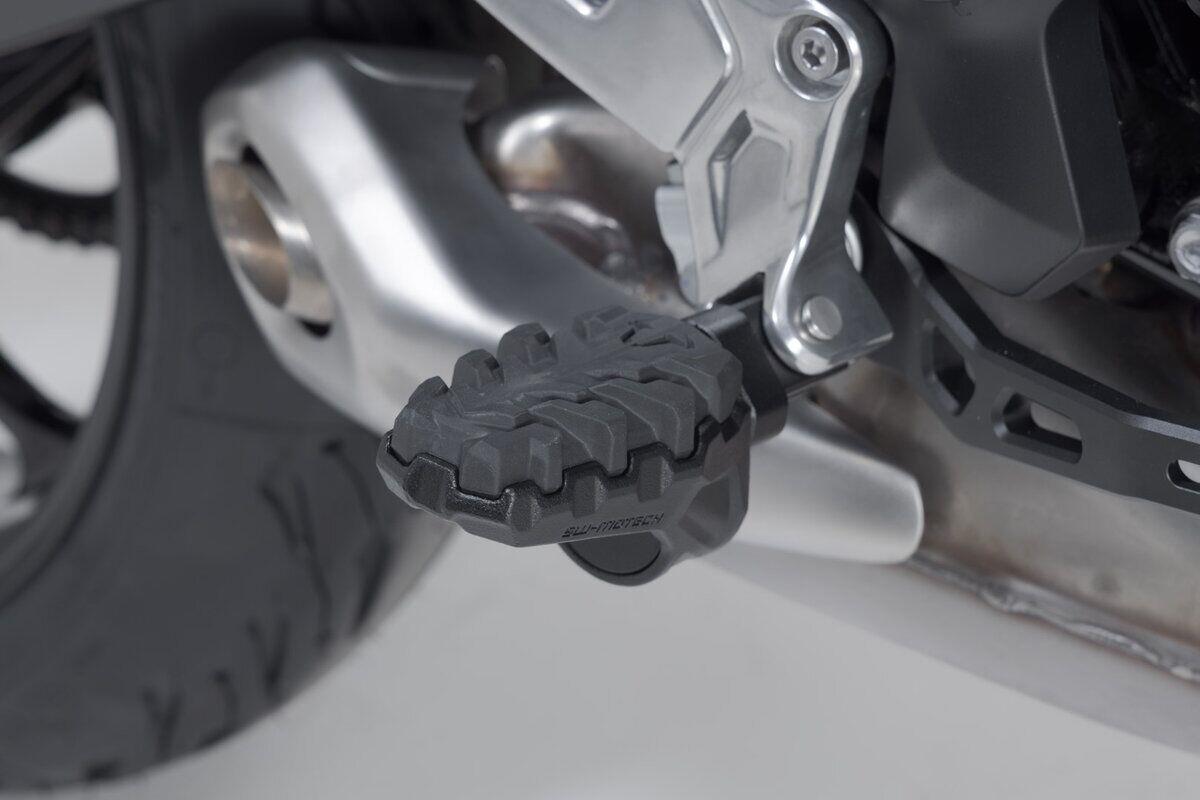 SW-Motech EVO Footrest Kit Silver Steel Pair FRS.11.112.10800