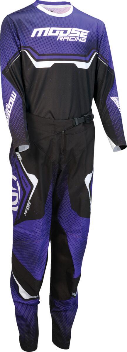 Moose Racing Jersey Youth Qualifier Purple/Black/White