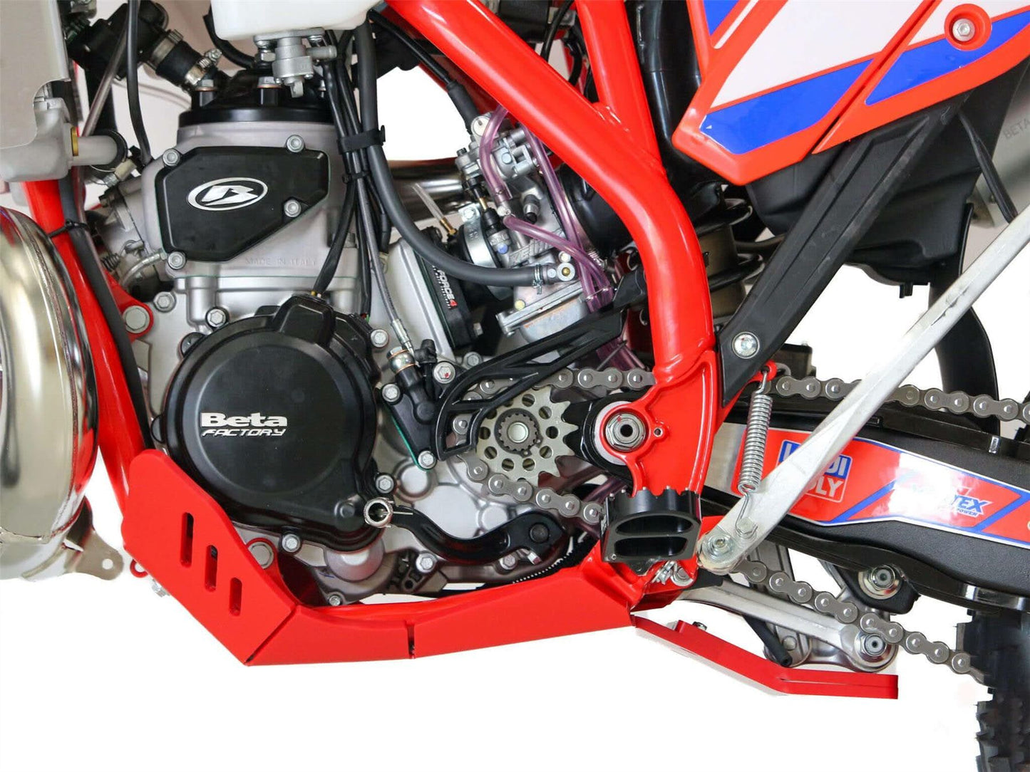 AXP Racing Xtrem Skid Plate For Beta RR 250 2024-2025 HDPE Red AX1753