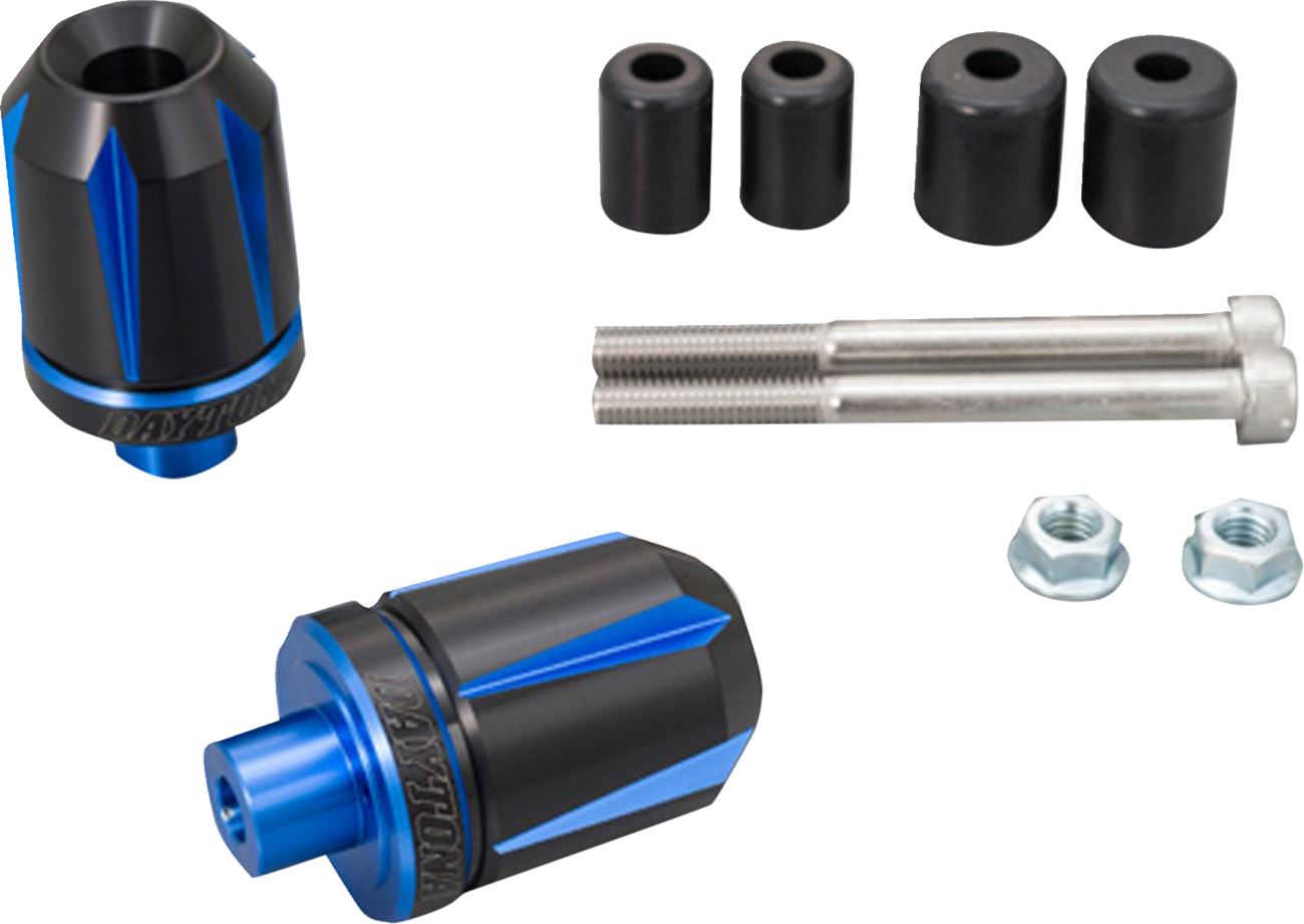 Daytona Scratch Handlebar End Anodized Blue Fits 7/8 & 1 Handlebars 87332