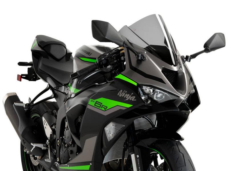 PUIG R-Racer Screen Black for Kawasaki ZX-6R 636 24-25 21831N